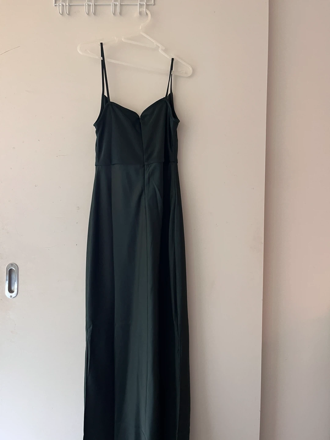 Anthropologie BHLDN Green Satin Slip Dress - photo 3