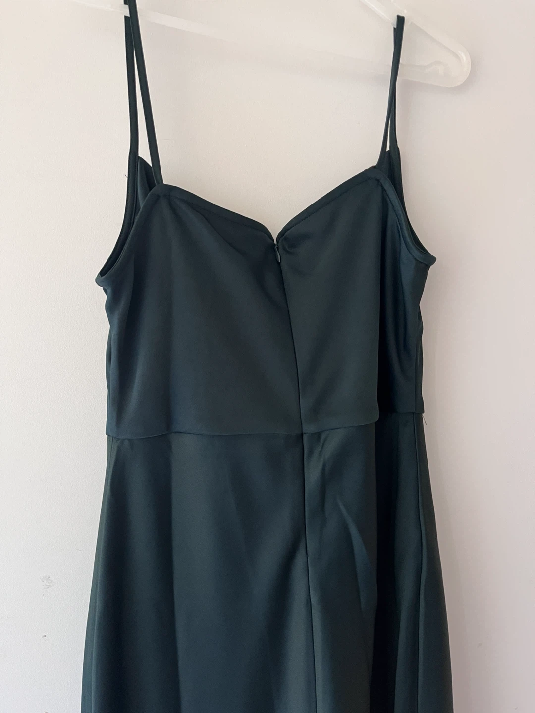 Anthropologie BHLDN Green Satin Slip Dress - photo 5