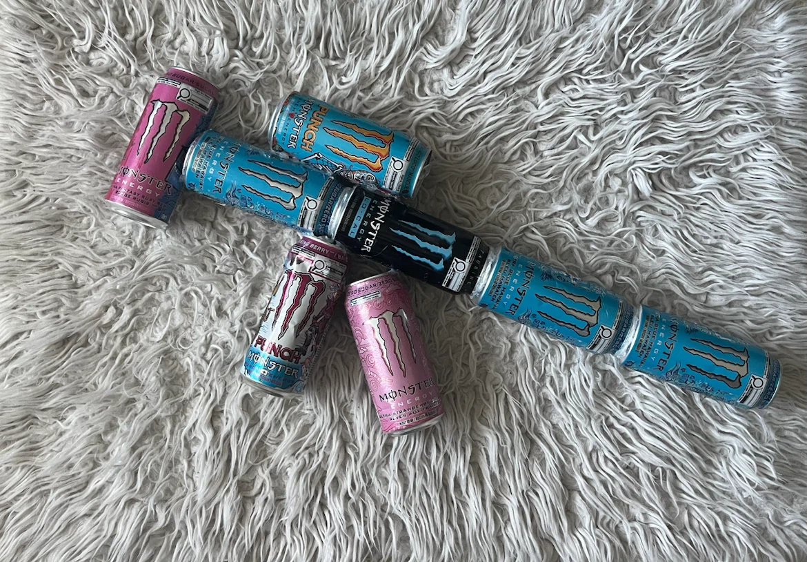 Gun made of monster drinks