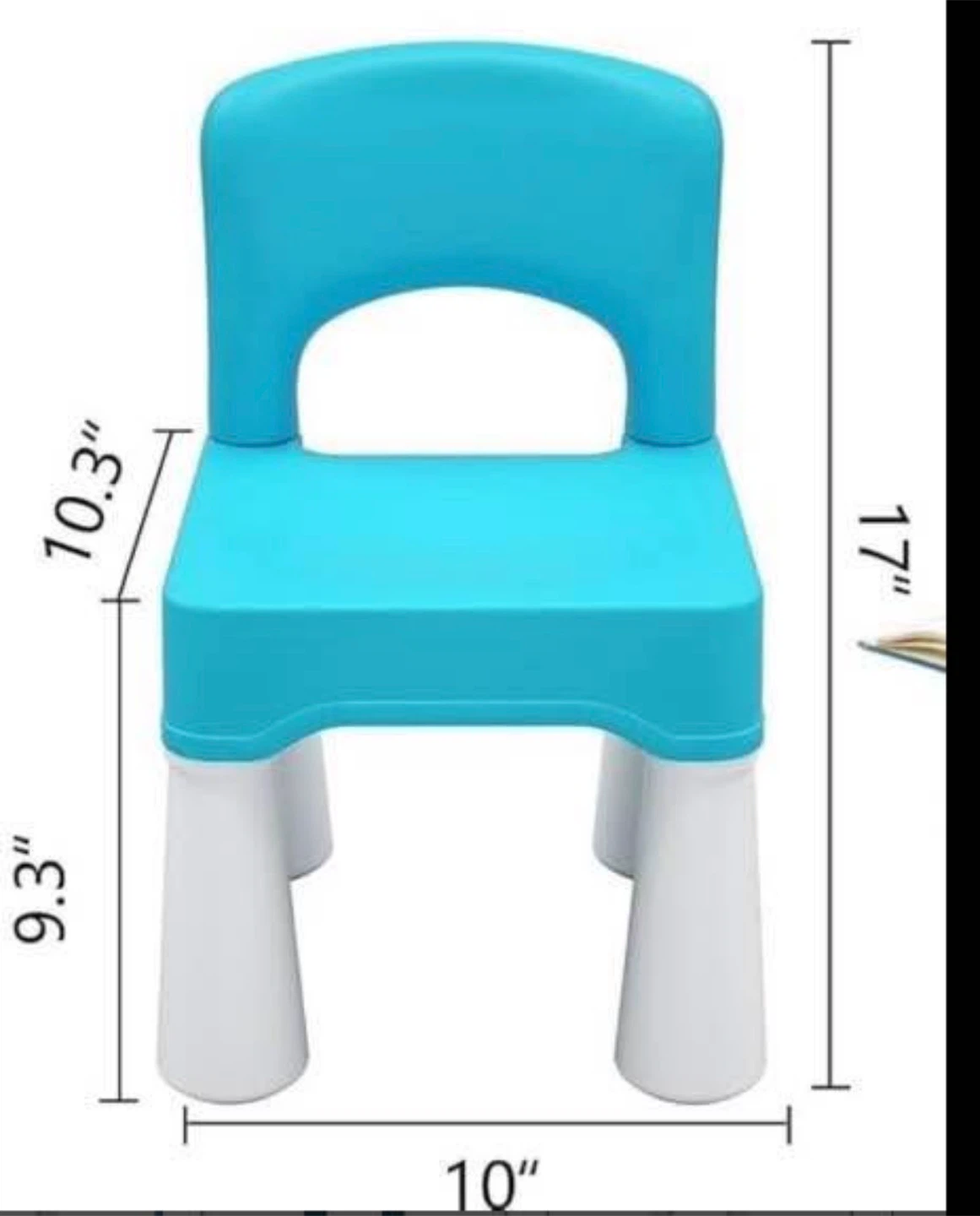 BurgKidz Plastic Children's Chair - Blue - photo 2