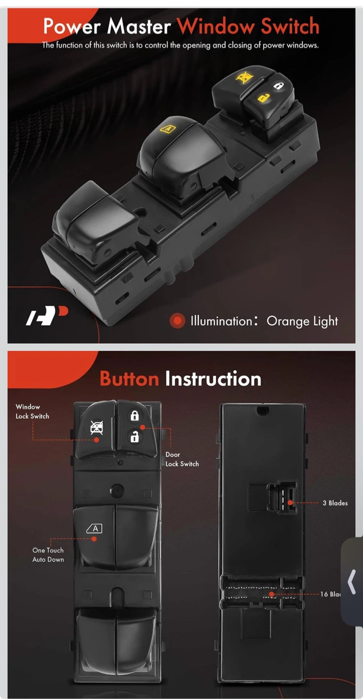 Power Master Window Switch - 19 Pins - photo 4