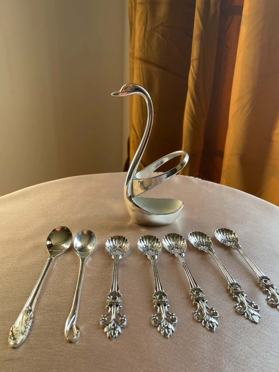Swan Spoon Holder with 7 Spoons - photo 2