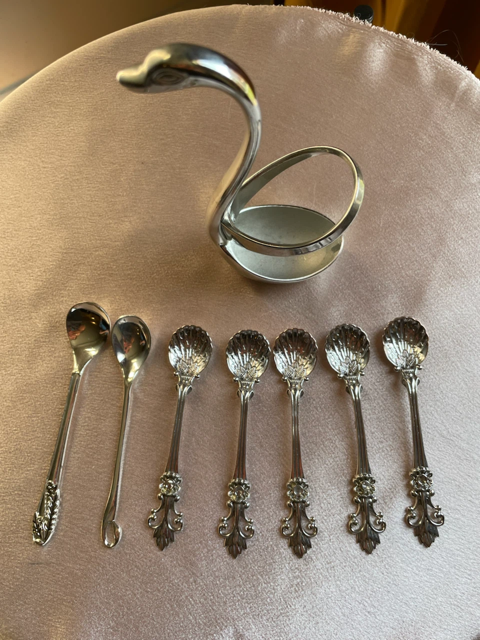 Swan Spoon Holder with 7 Spoons - photo 3