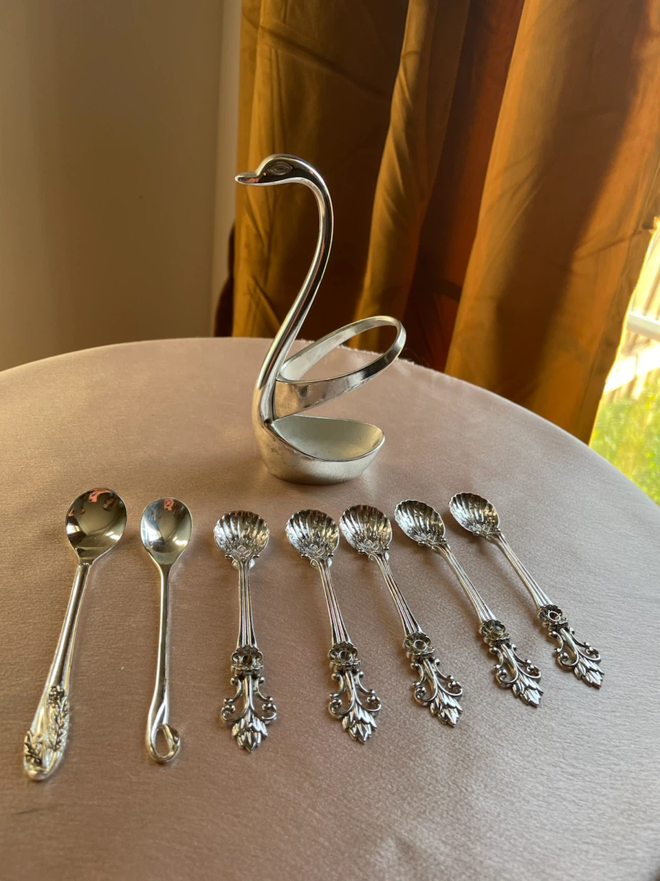 Swan Spoon Holder with 7 Spoons - photo 5