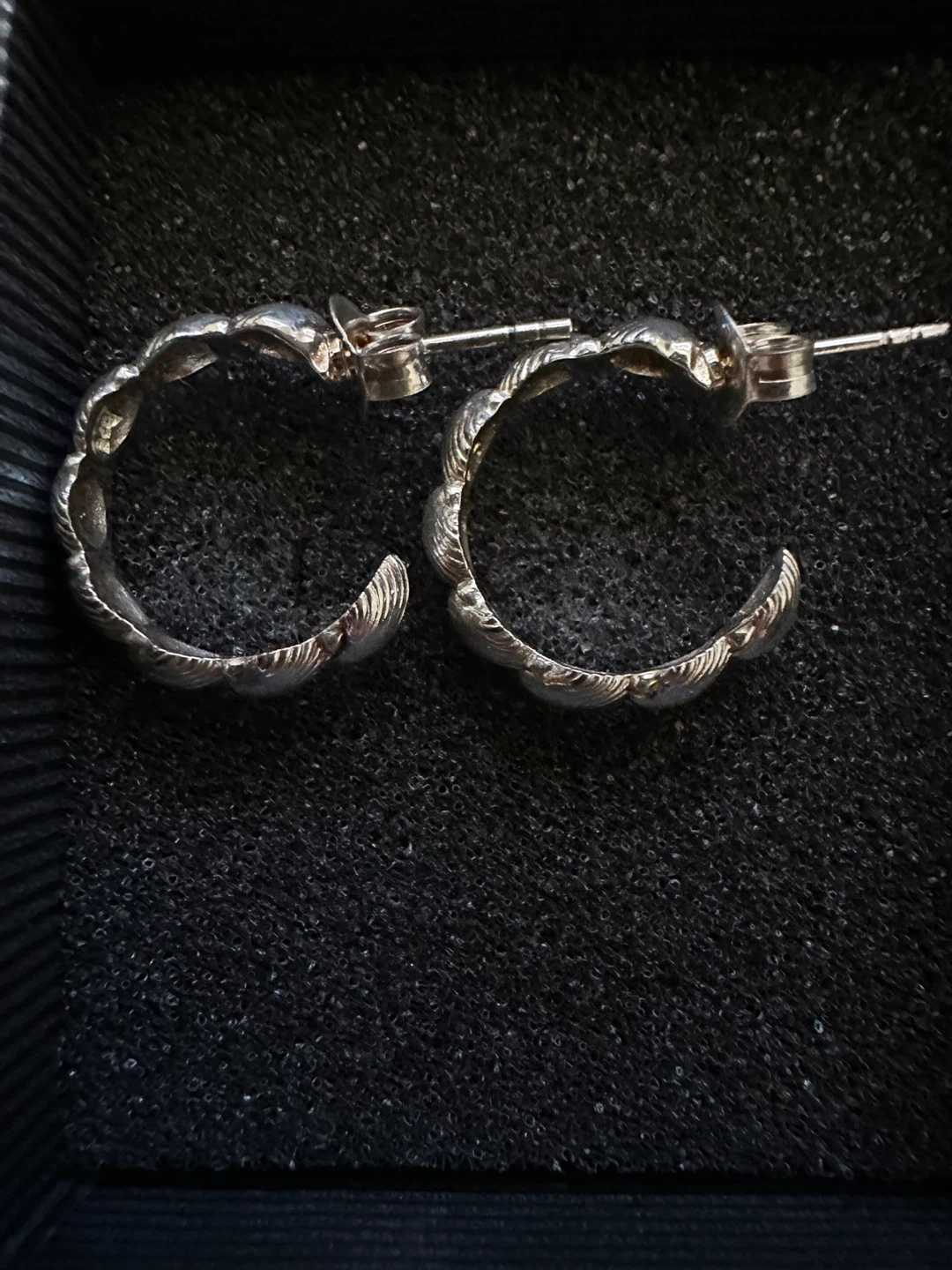 Sterling silver 925 Hoop Earrings shells