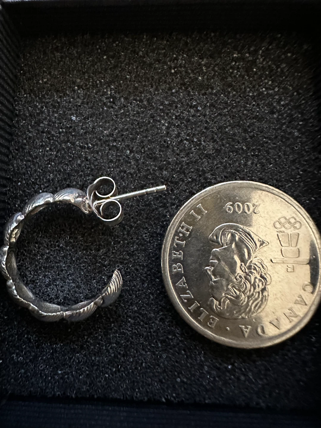 Sterling silver 925 Hoop Earrings shells - photo 2