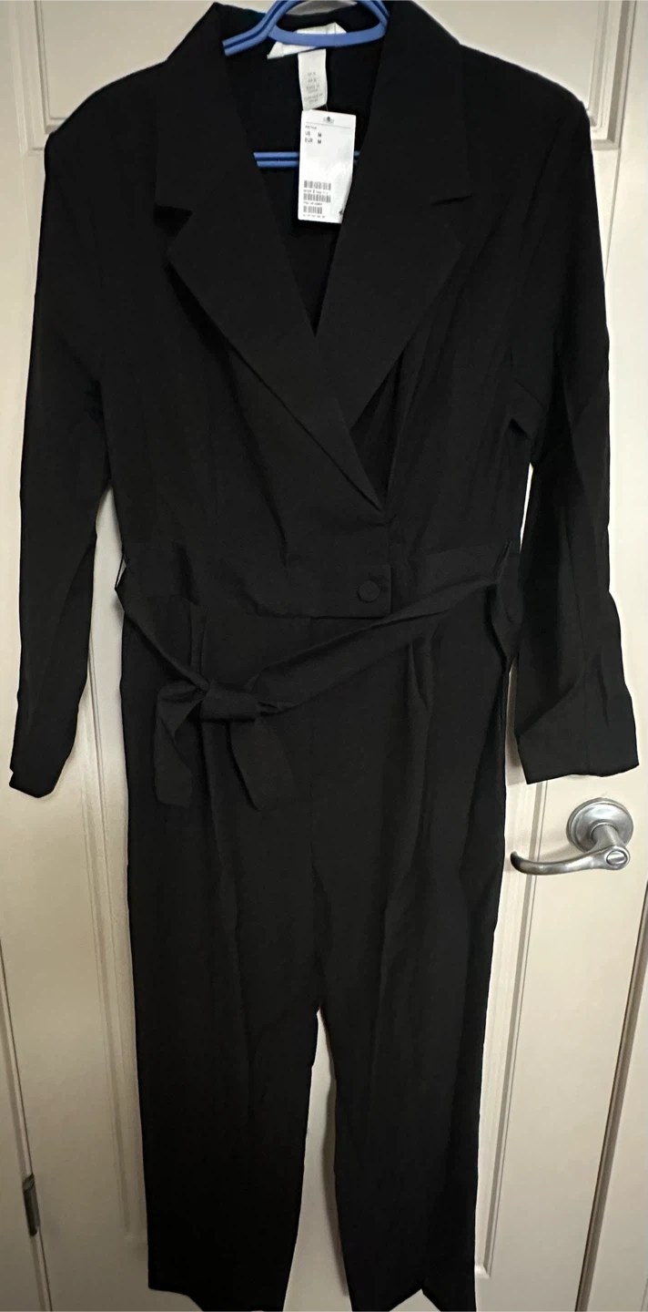 H&M Black Blazer Jumpsuit