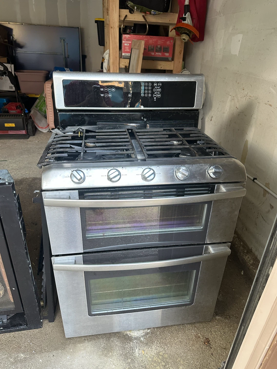 Samsung Gas Range with Double Oven for sale