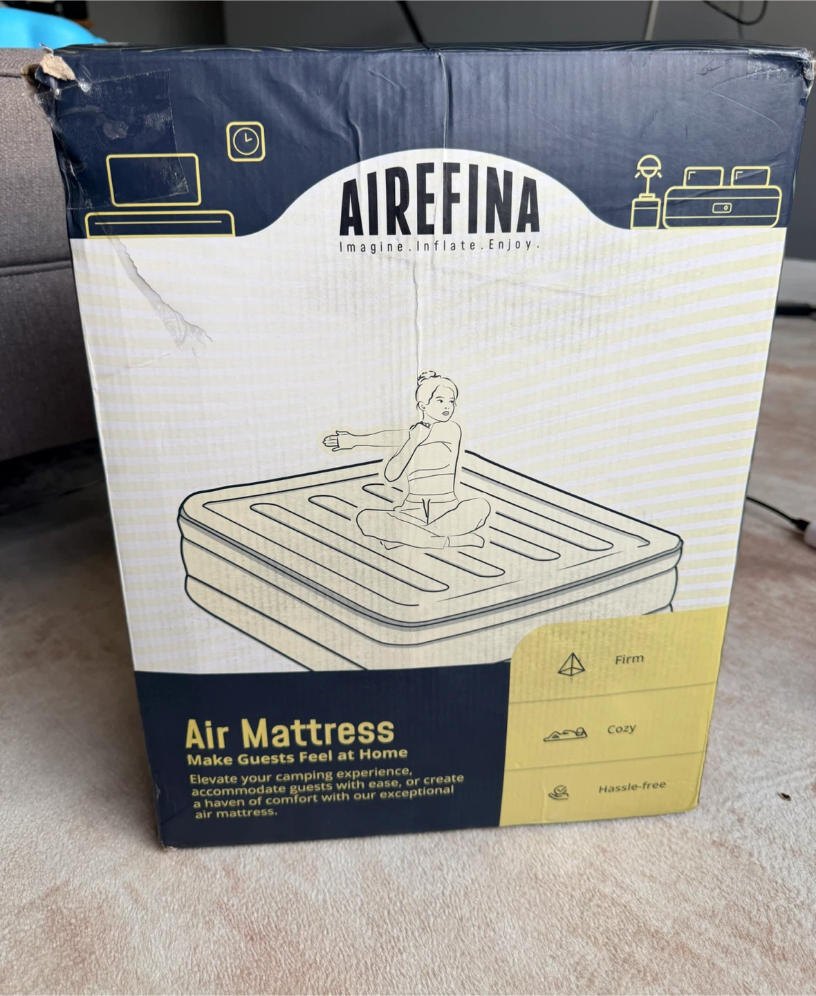 Airefina Air Mattress Queen with Built-in Pump