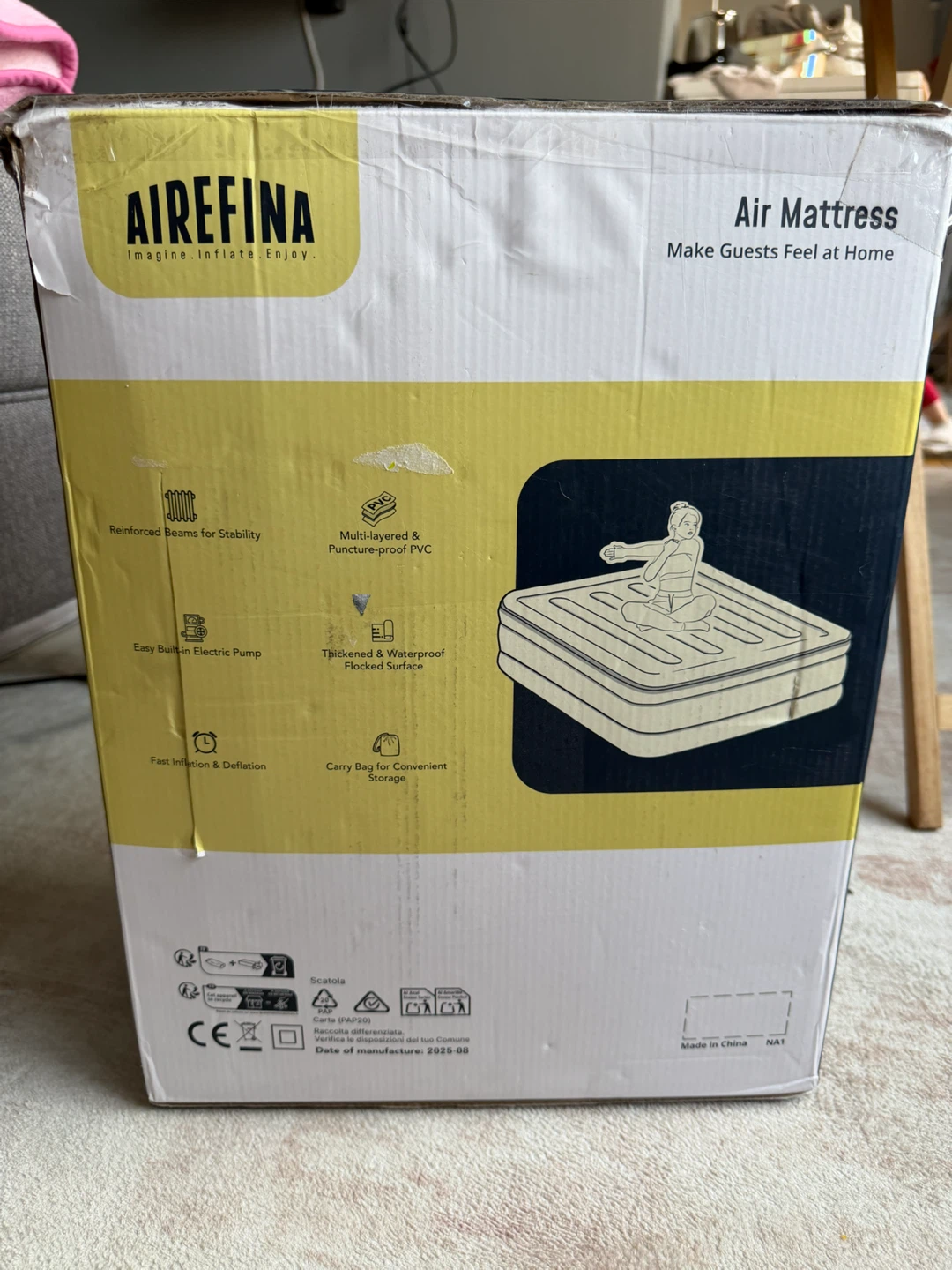 Airefina Air Mattress Queen with Built-in Pump - photo 2
