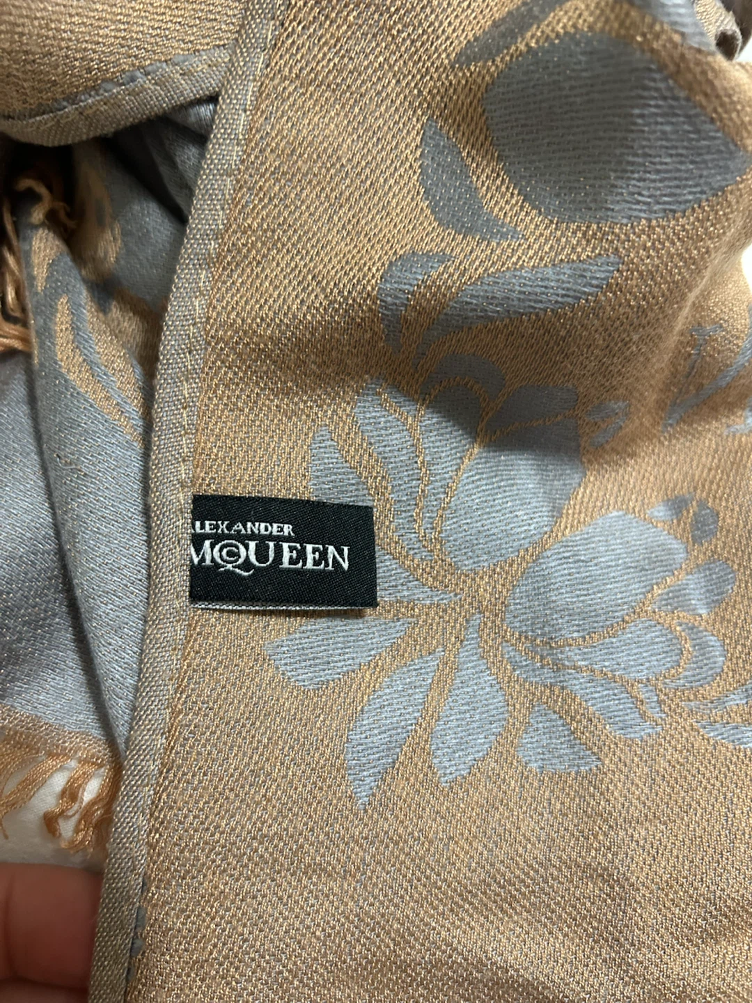 Alexander McQueen Skull & Flower Scarf