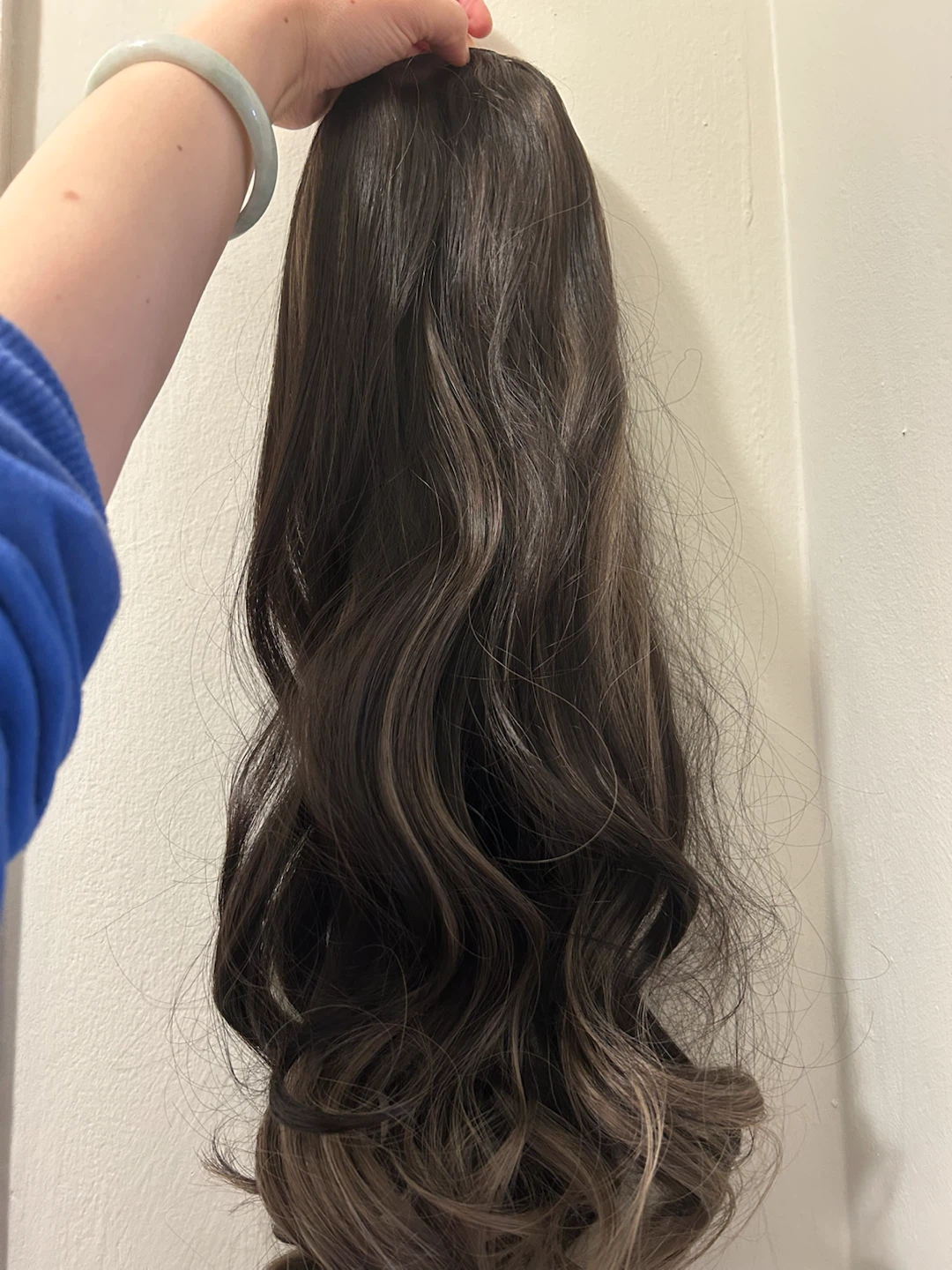 Clip-in Wave Hair Extension – Ash Brown Ombre - photo 2