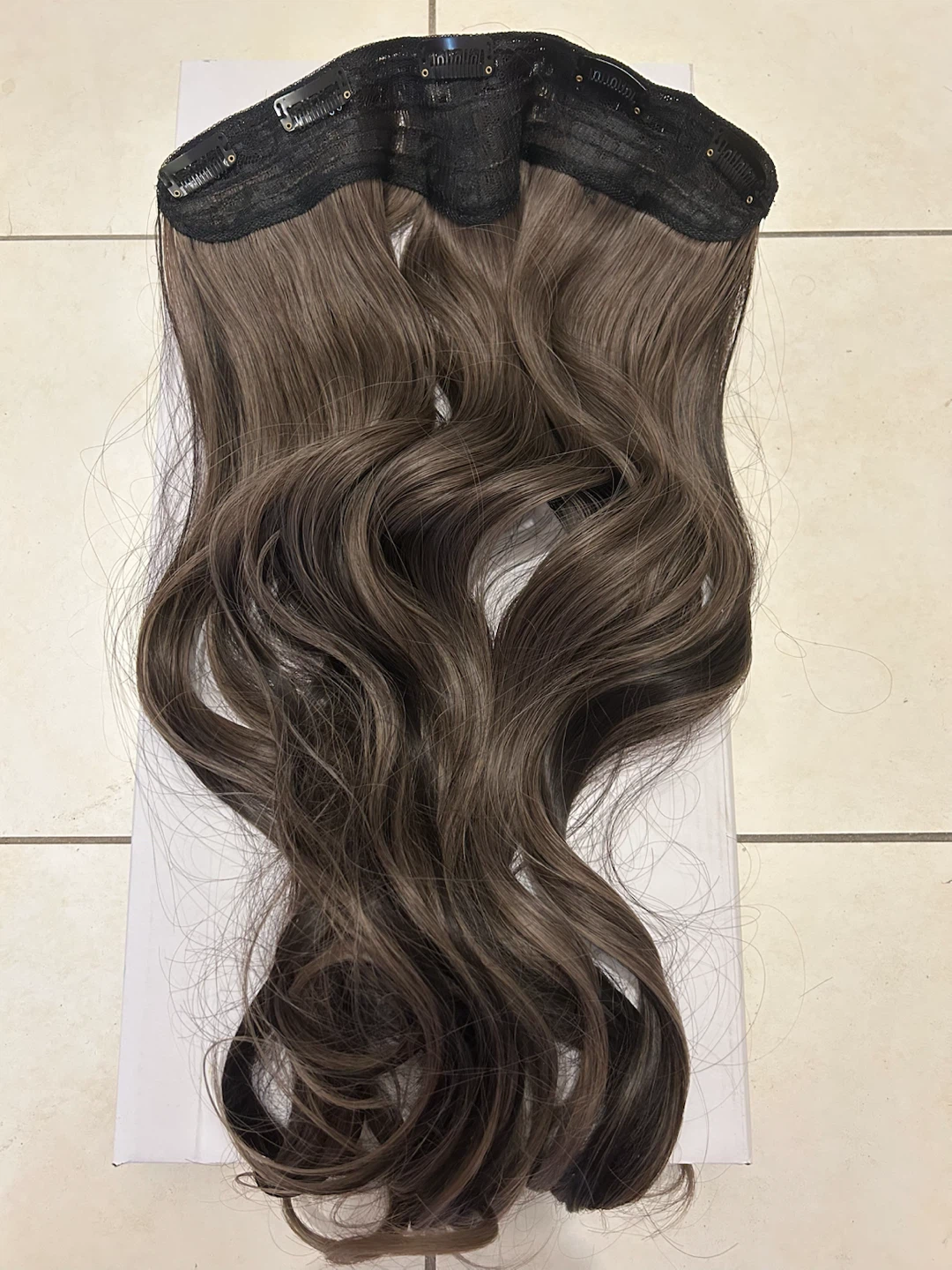 Clip-in Wave Hair Extension – Ash Brown Ombre - photo 3