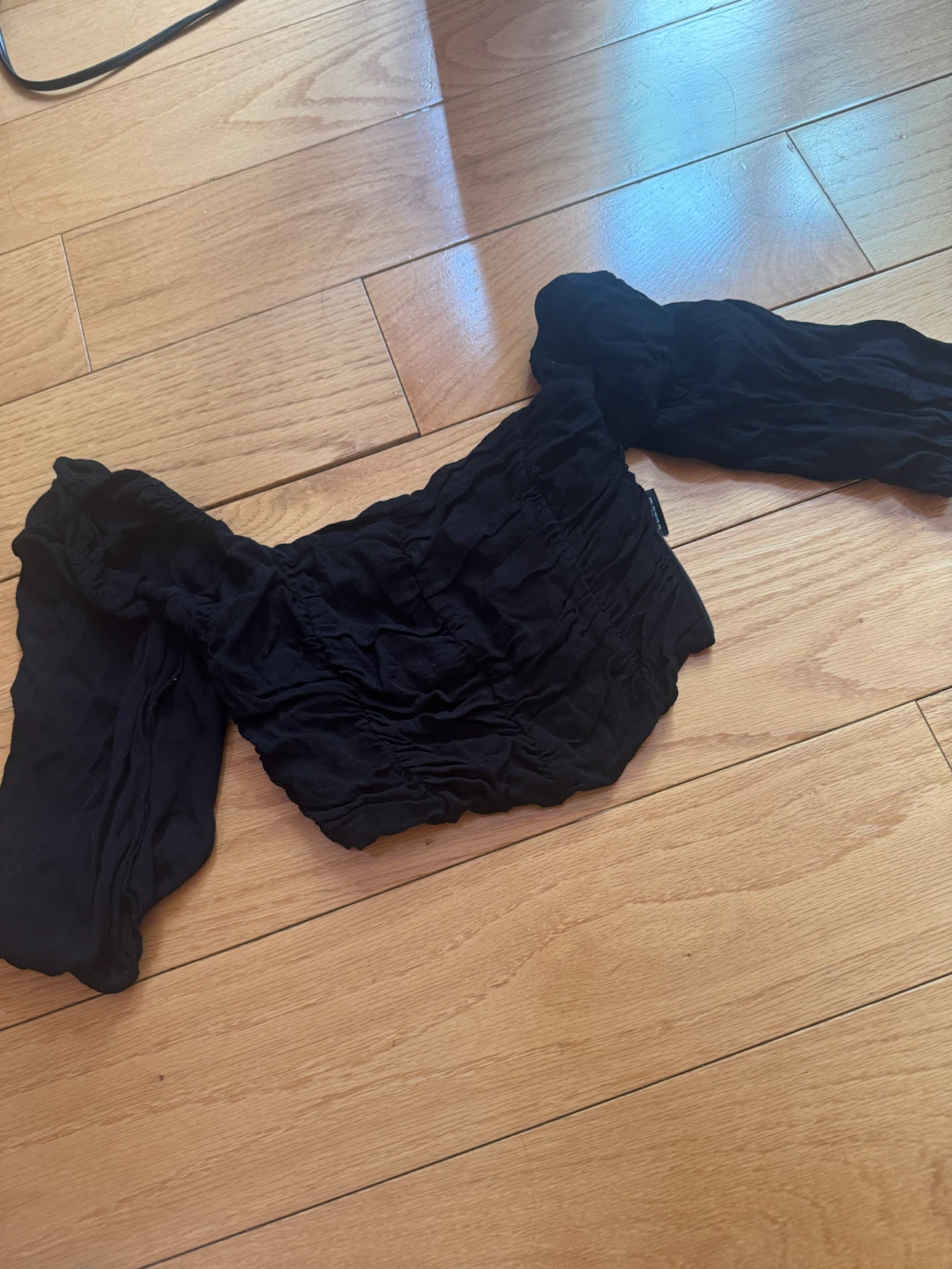 Wilfred Black Smocked Crop Top