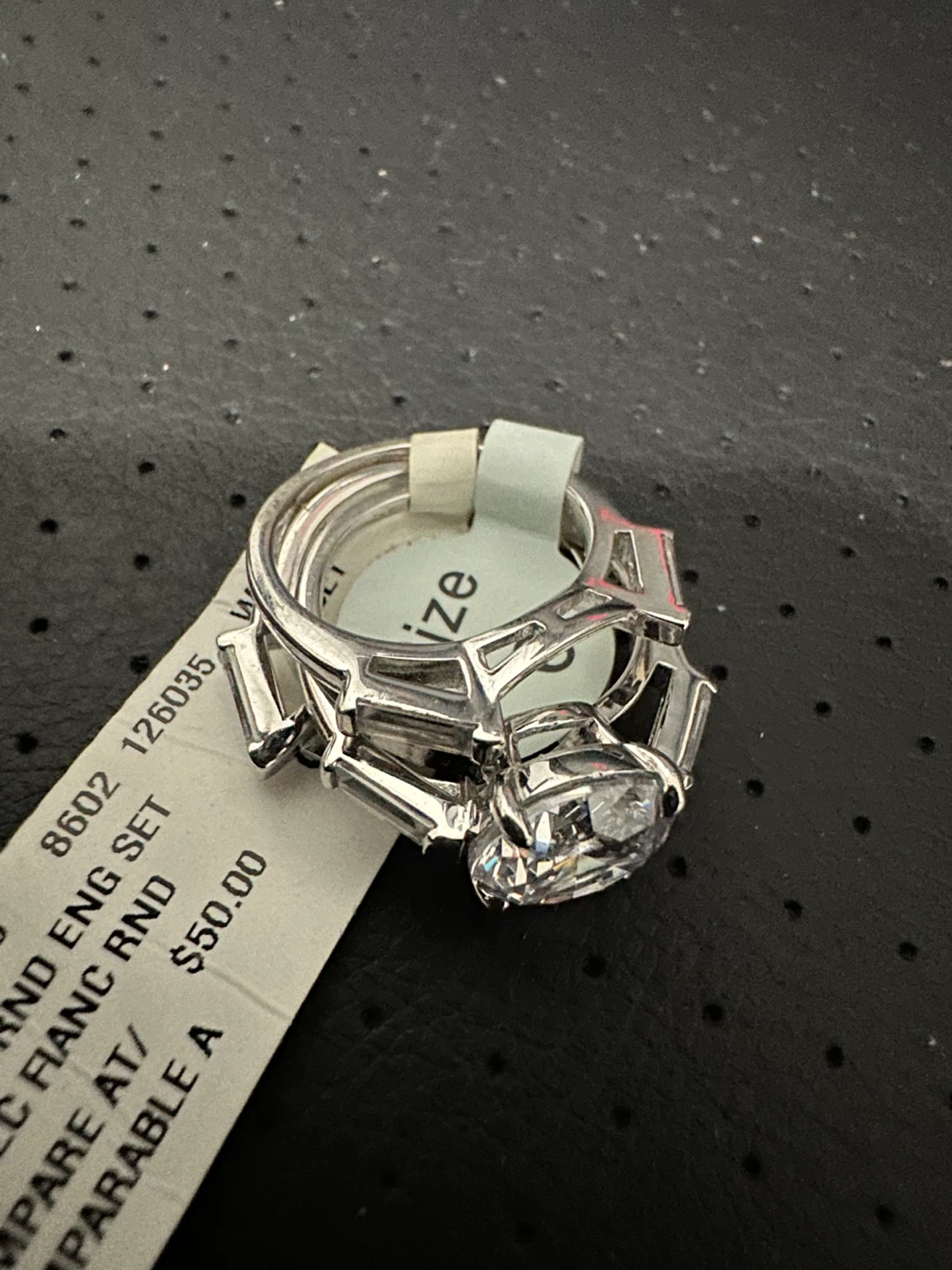 Sterling Silver 925  Ring Set size 6