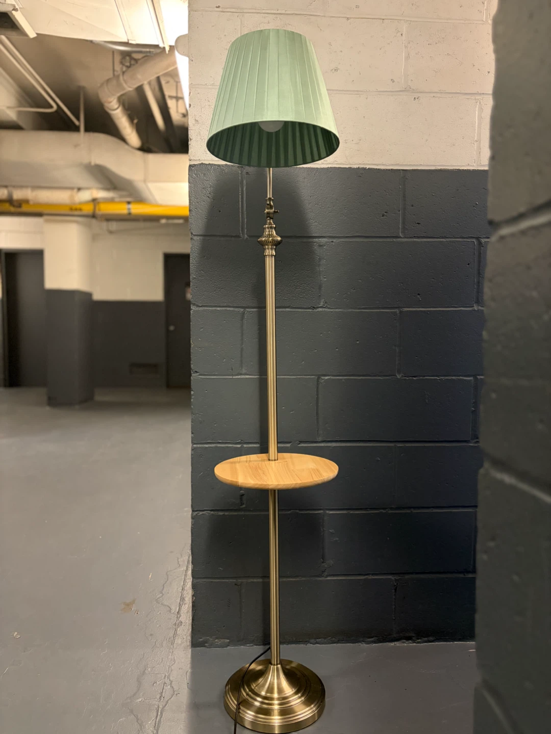 Vintage Floor Lamp with Built-in Table - photo 2