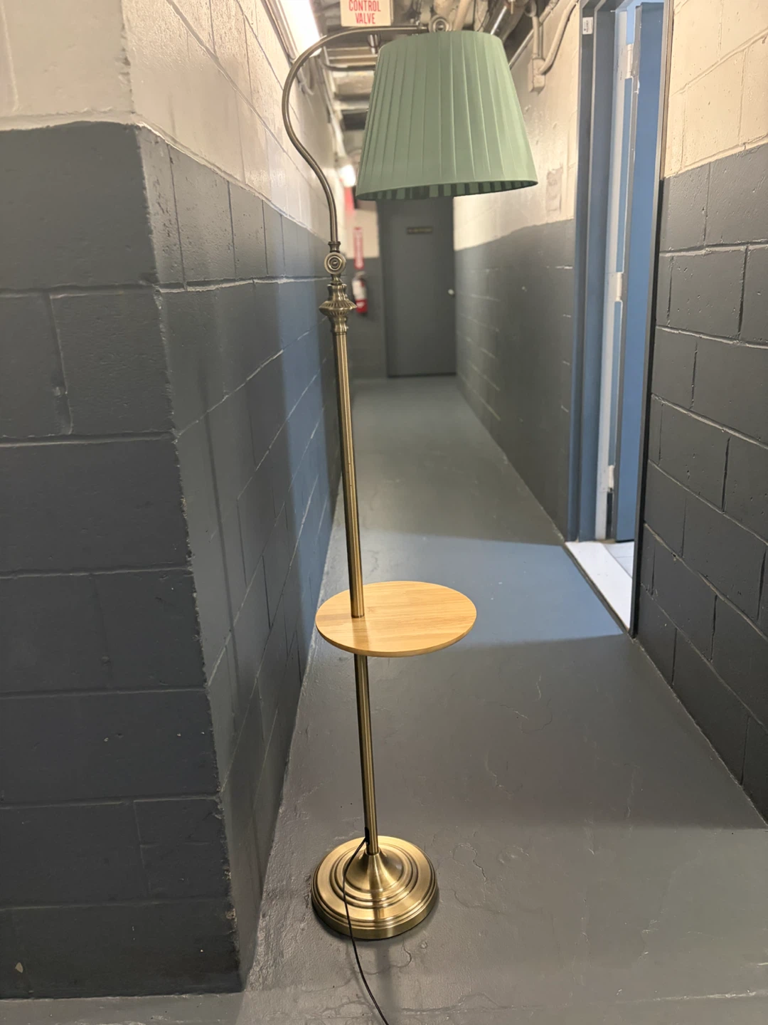 Vintage Floor Lamp with Built-in Table - photo 3