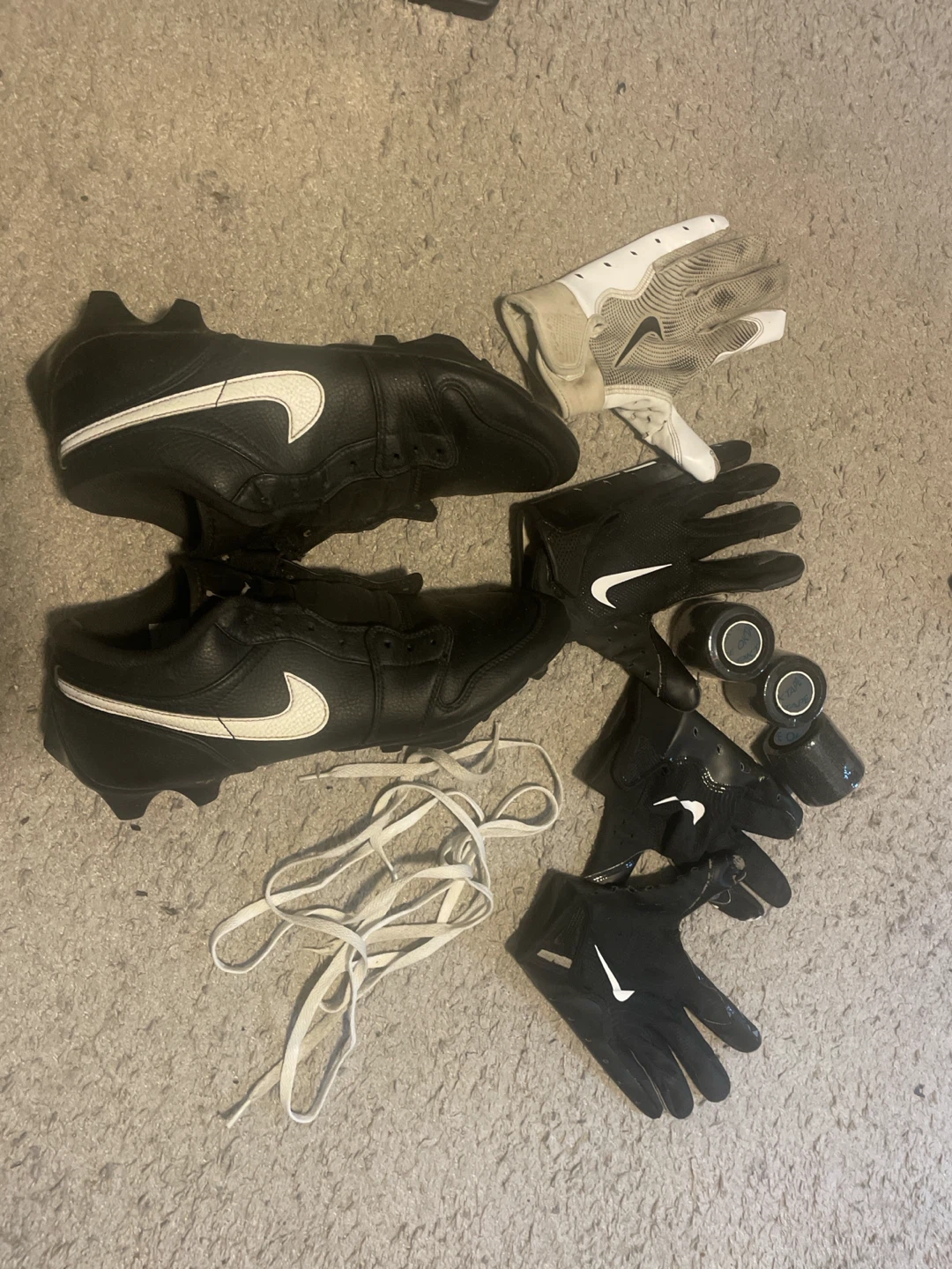 Nike Football Cleats and Gloves Set