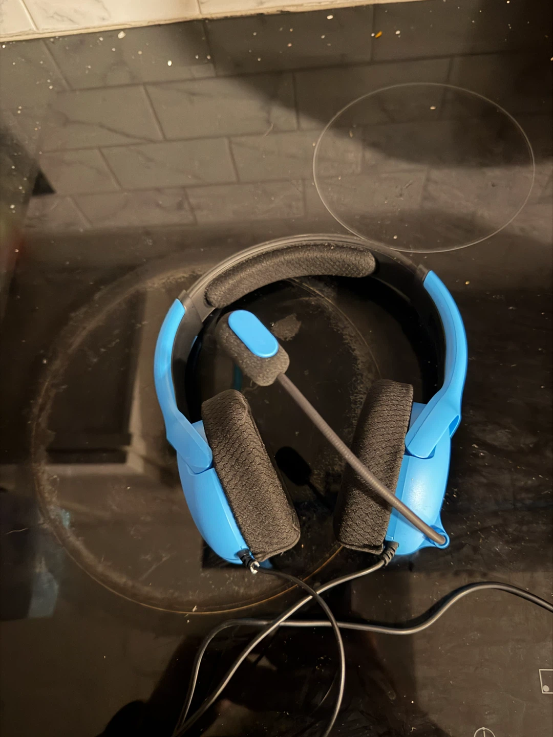 Blue Wired Gaming Headset with Microphone