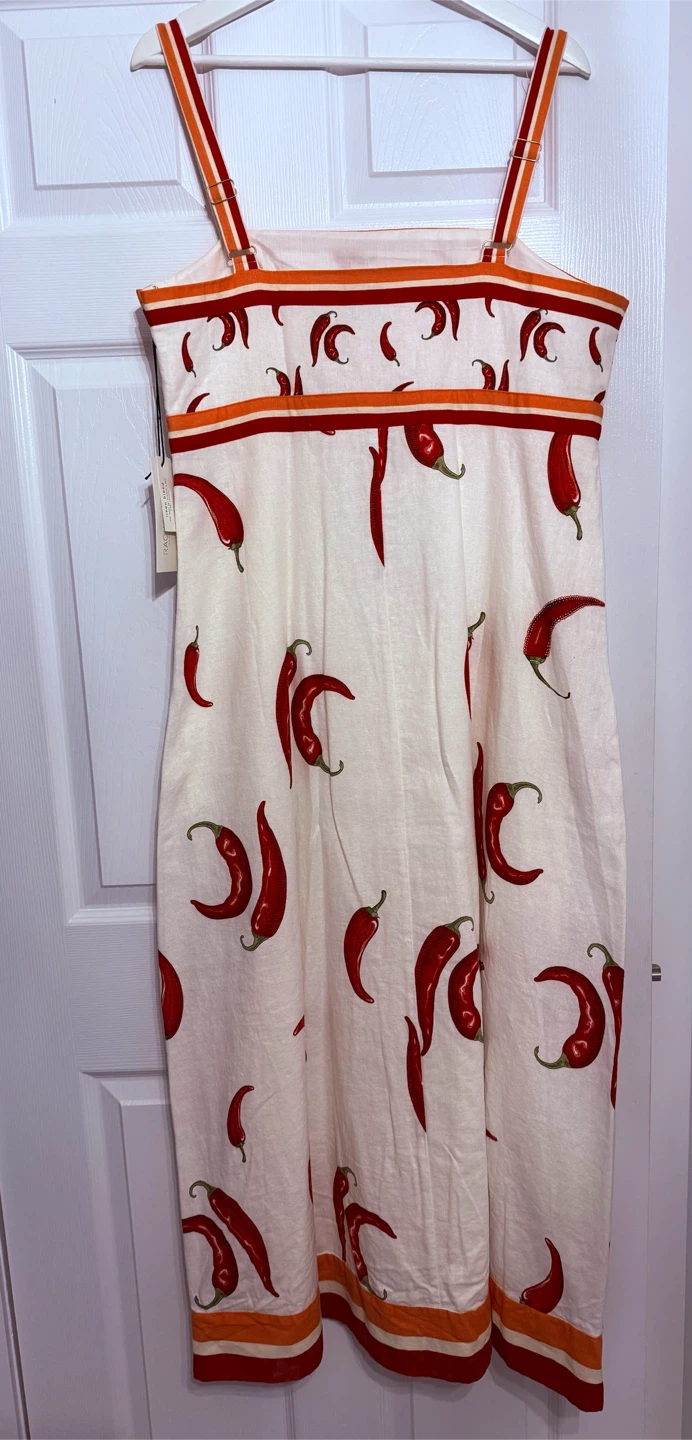 Rachel Zoe Chili Pepper Print Linen Blend Maxi Dress - photo 3