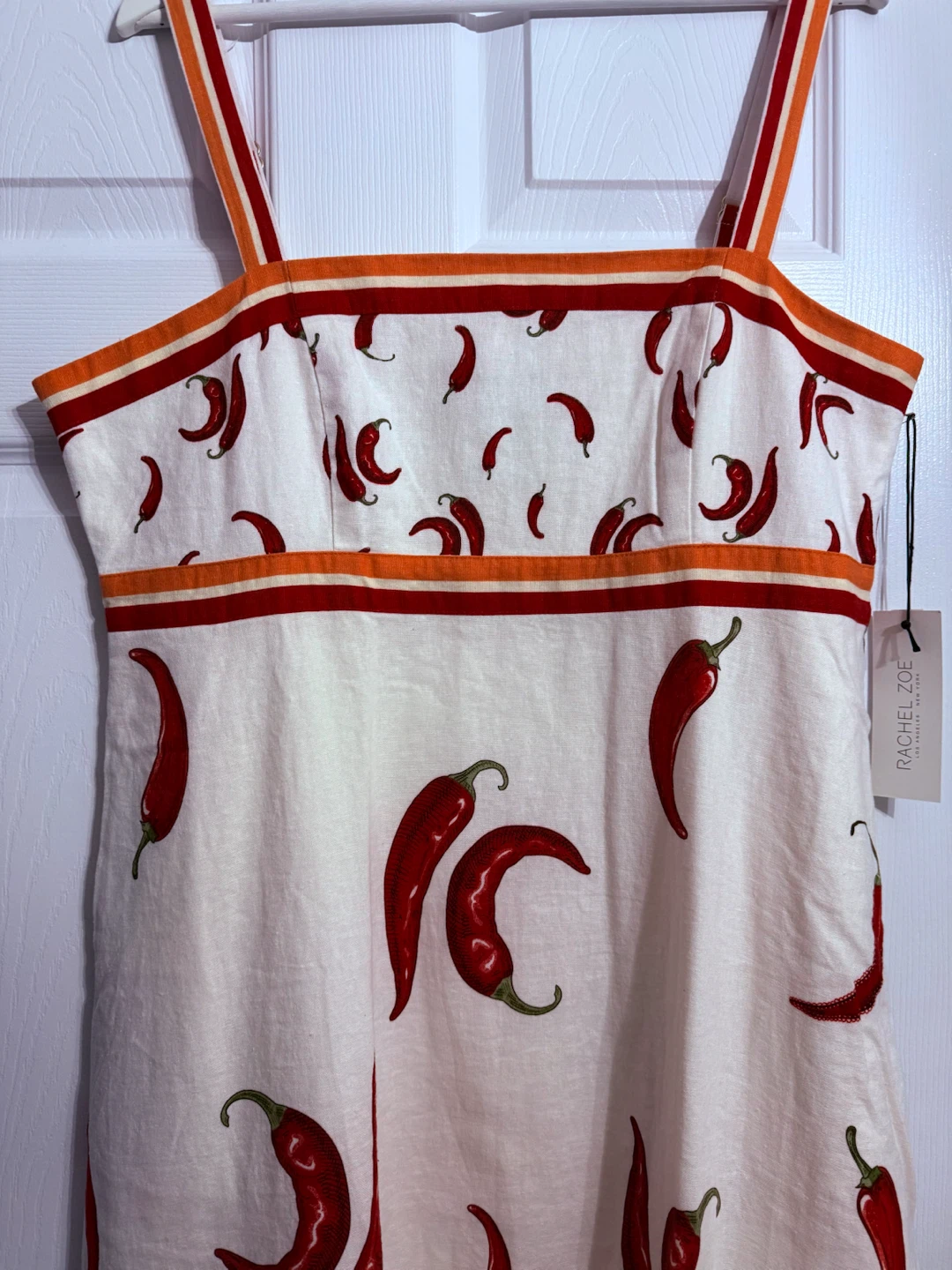 Rachel Zoe Chili Pepper Print Linen Blend Maxi Dress - photo 4