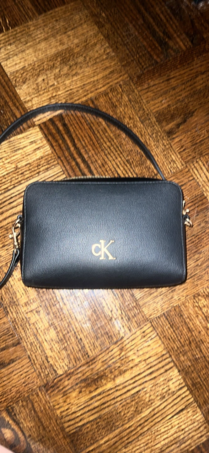 Calvin Klein Black Leather Crossbody Bag