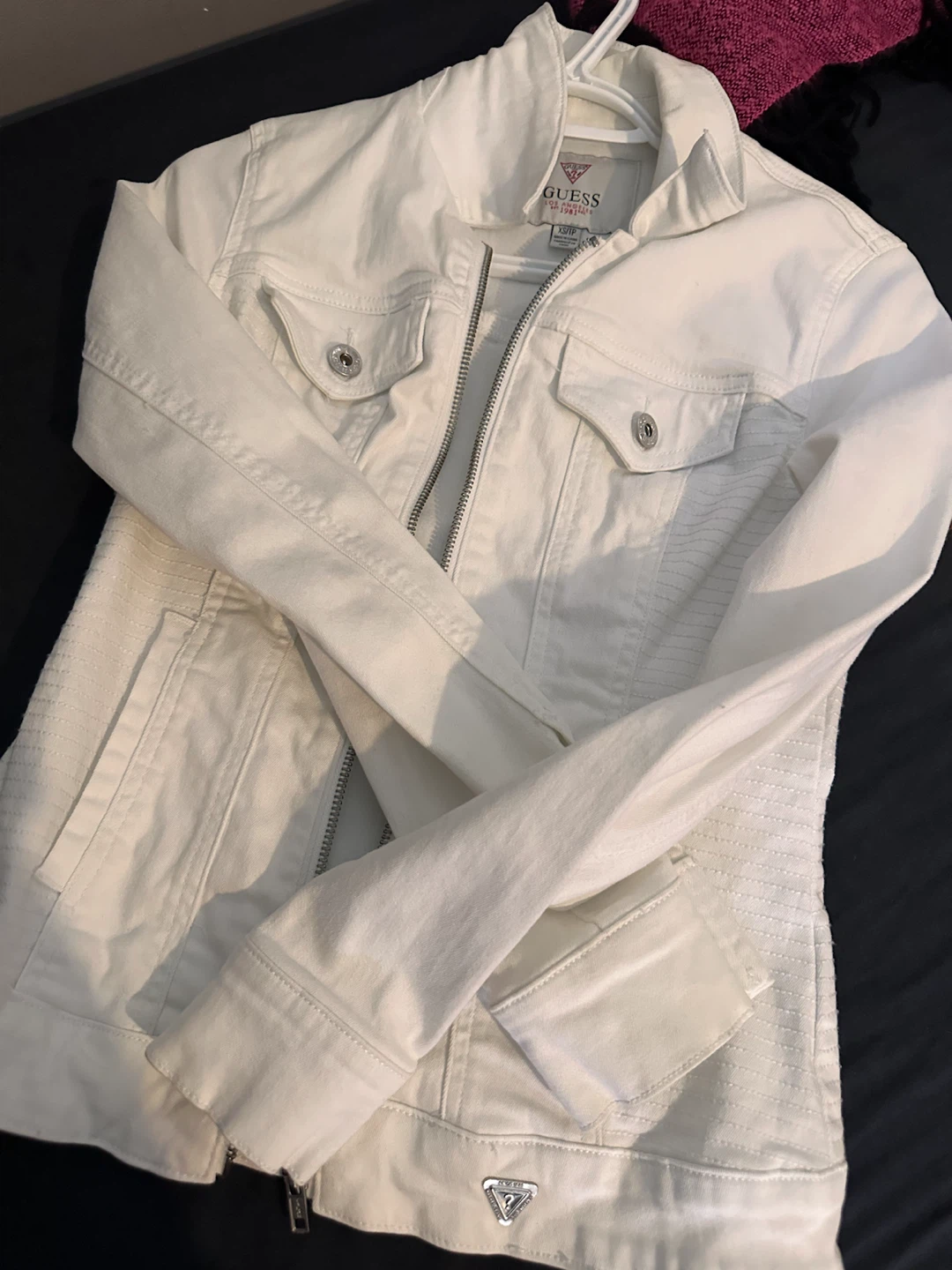 White GUESS Denim Jacket XS