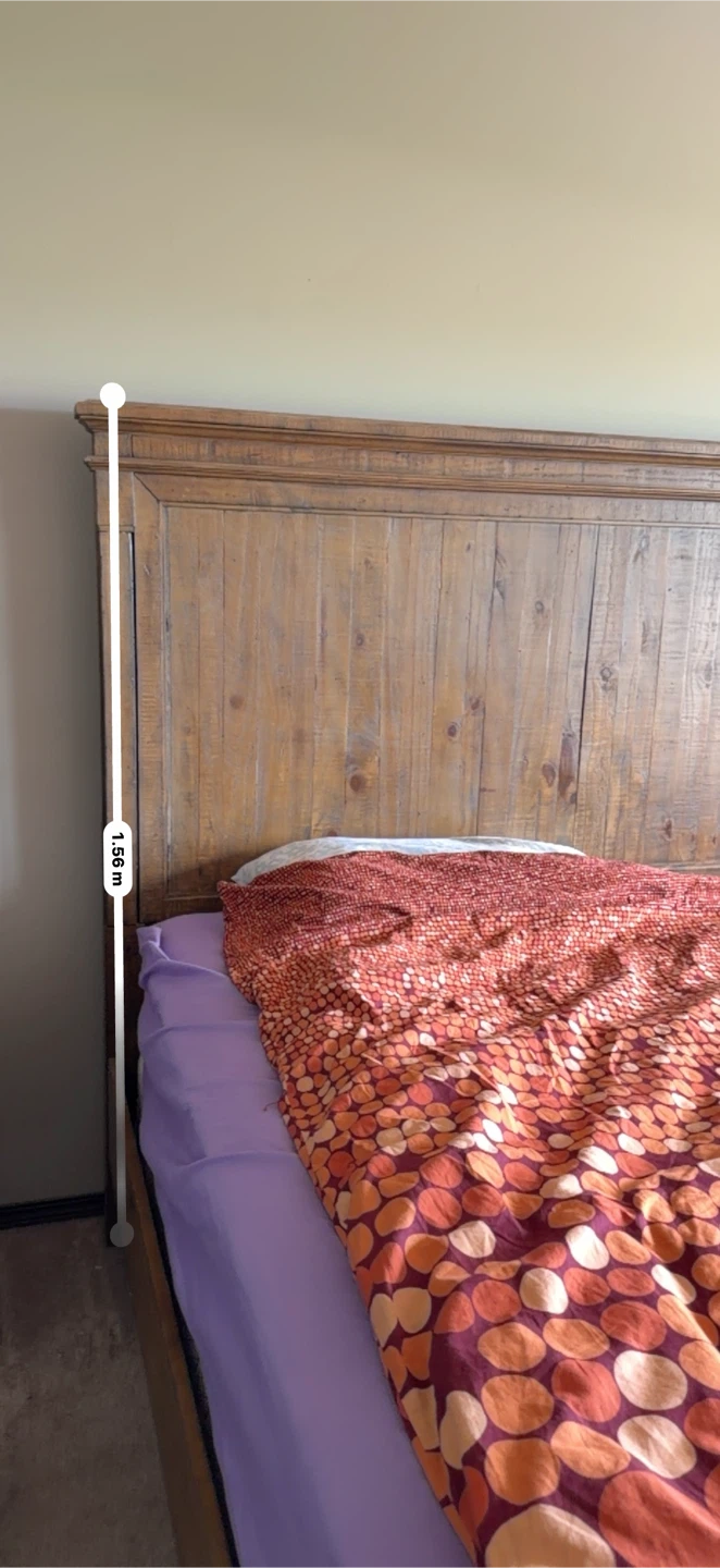 Wooden Bed Frame with Mattress