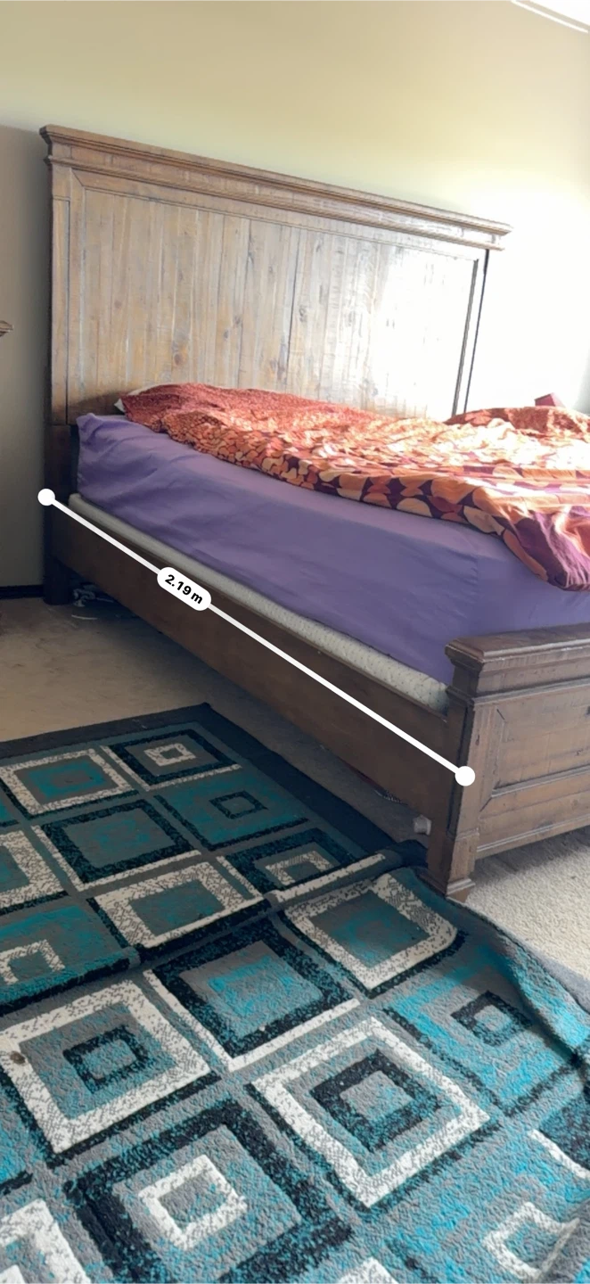 Wooden Bed Frame with Mattress - photo 2