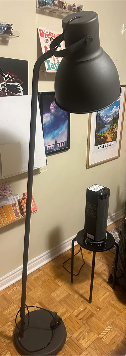 This IKEA HEKTAR floor lamp (Ad Up = Available)