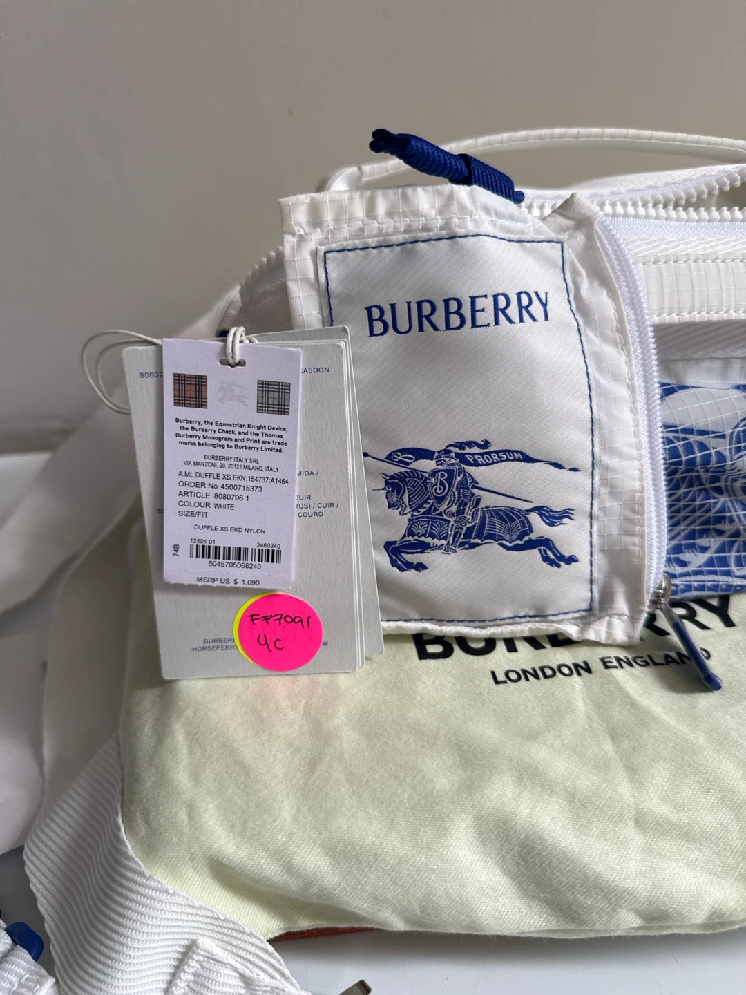 Burberry A:ML Duffle XS EKN bag