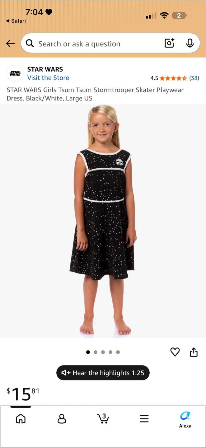 ✨ Original Star Wars Tsum Tsum Girl’s dress
