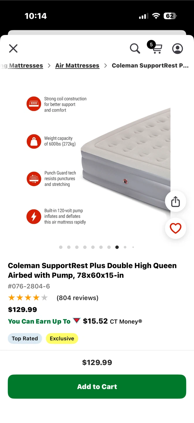 Coleman SupportRest Plus Queen Air Mattress with Pump - photo 2