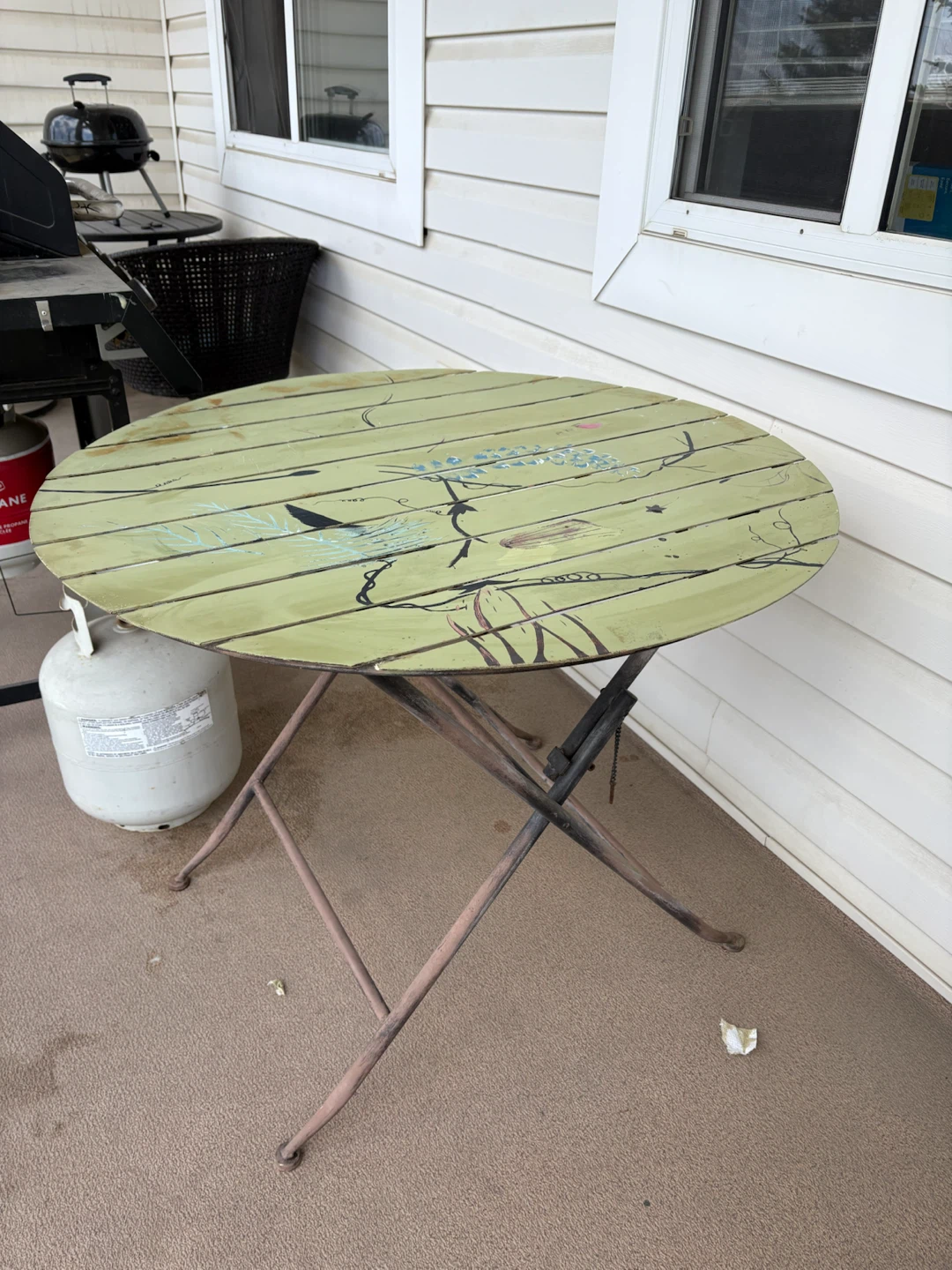 Metal Folding Patio Table - photo 2