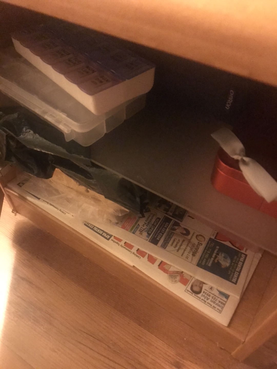 Wooden Nightstand with Drawer - photo 3