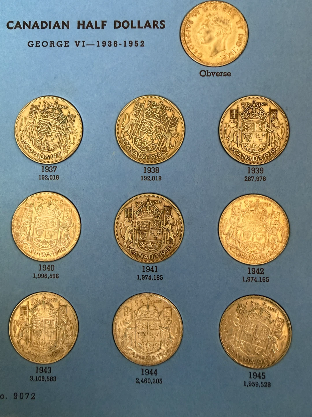 Canadian Half Dollars Collection 1937-1959 - photo 2