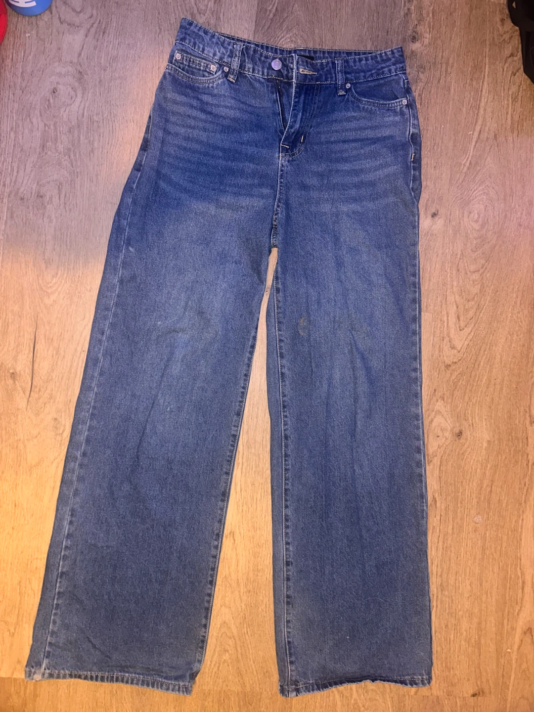 Blue Wide Leg Jeans