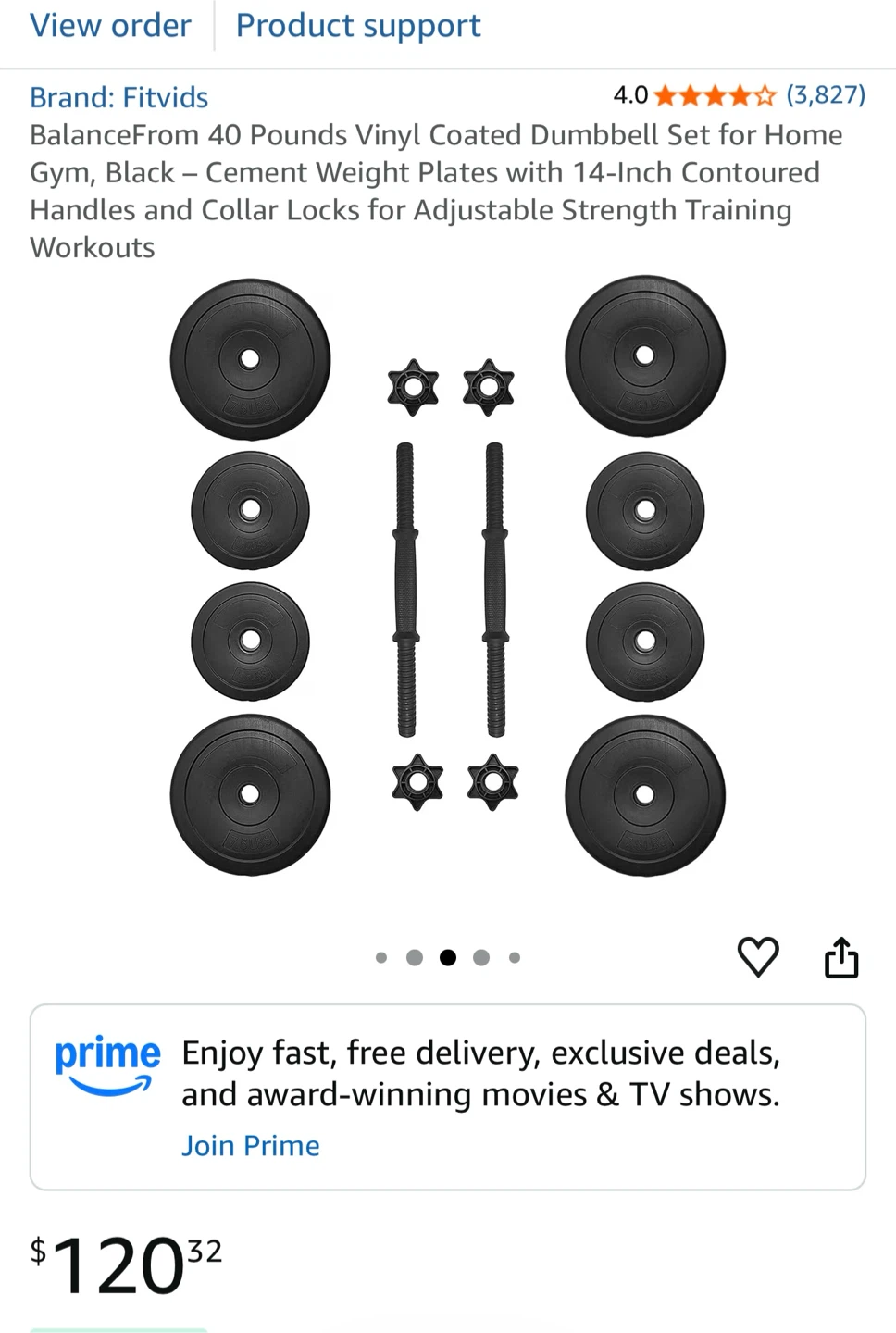 BalanceFrom 40 Pound Dumbbell Set - photo 3