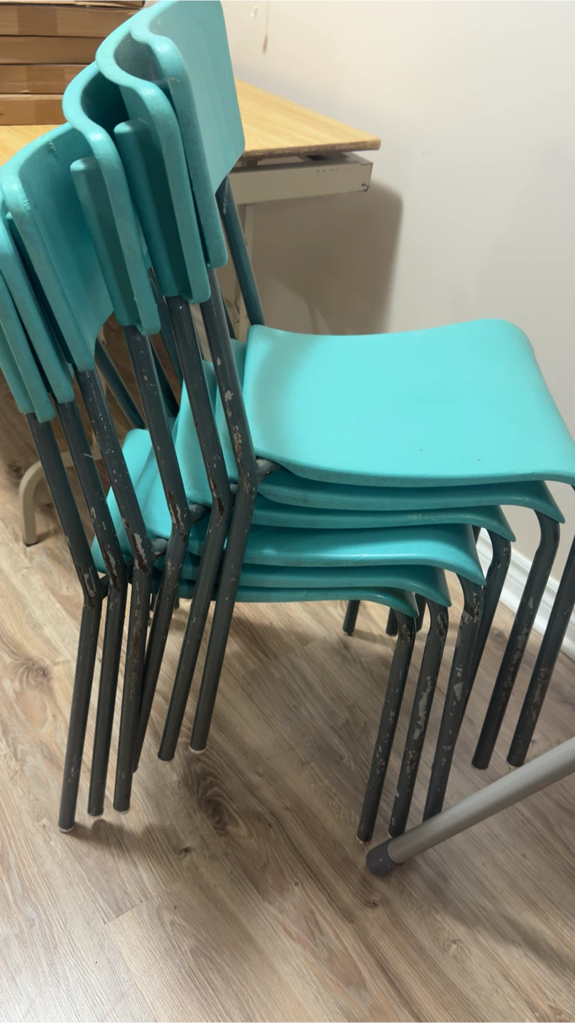 Stackable Turquoise Chairs