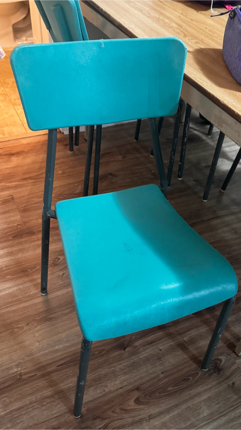 Stackable Turquoise Chairs - photo 2