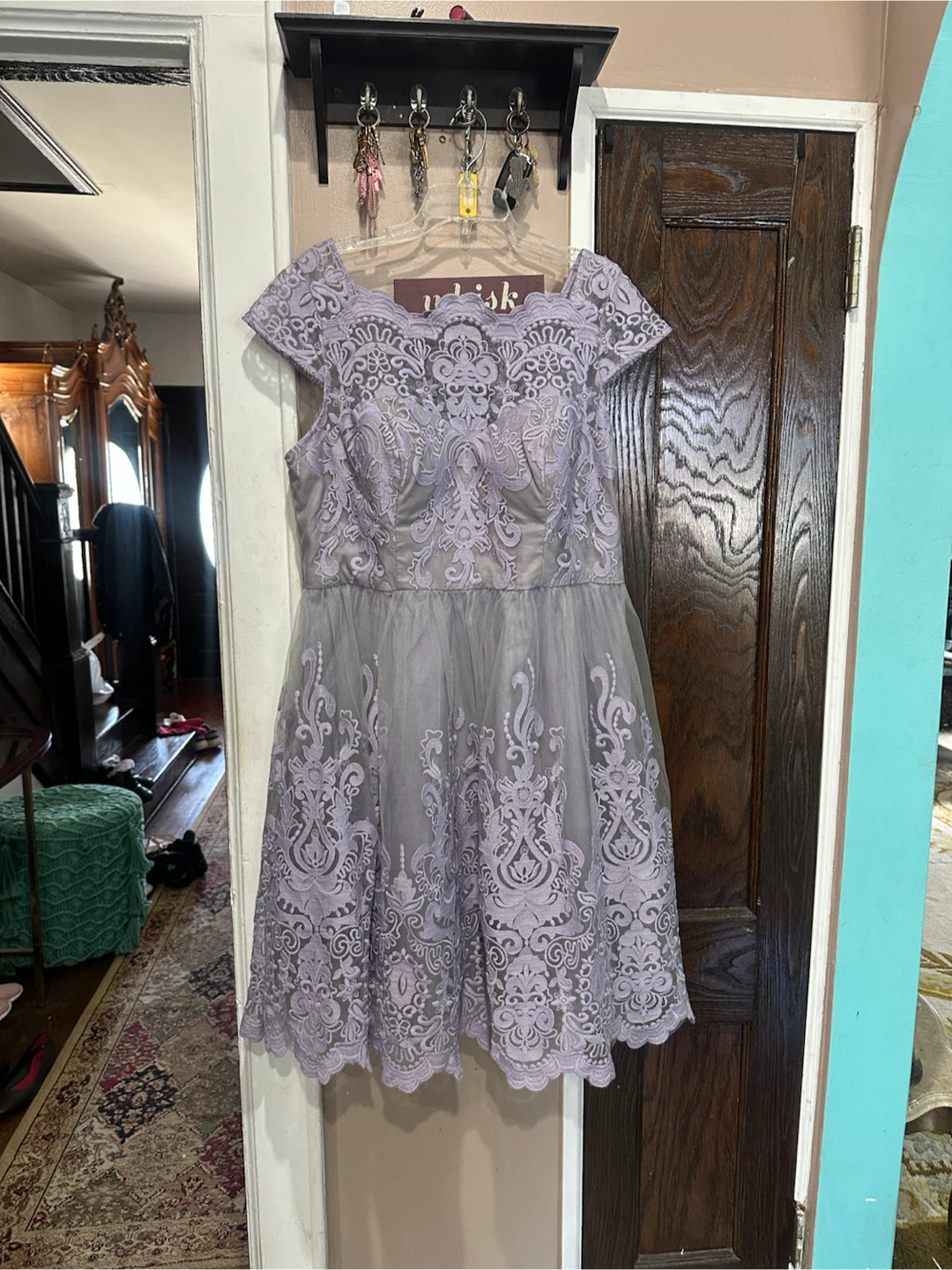 Chi Chi London Lavender Lace Dress