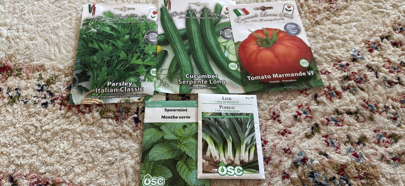Assorted vegetable seeds