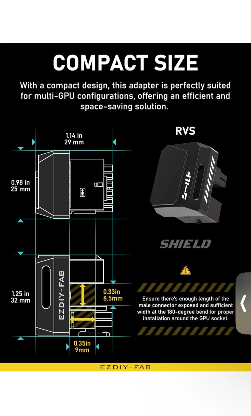 EZDIY-FAB PCIe 5.1 12V-2x6 Connector - photo 2