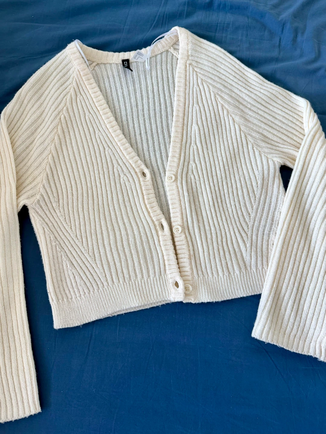 DIVIDED by H&M Cream Ribbed Cardigan