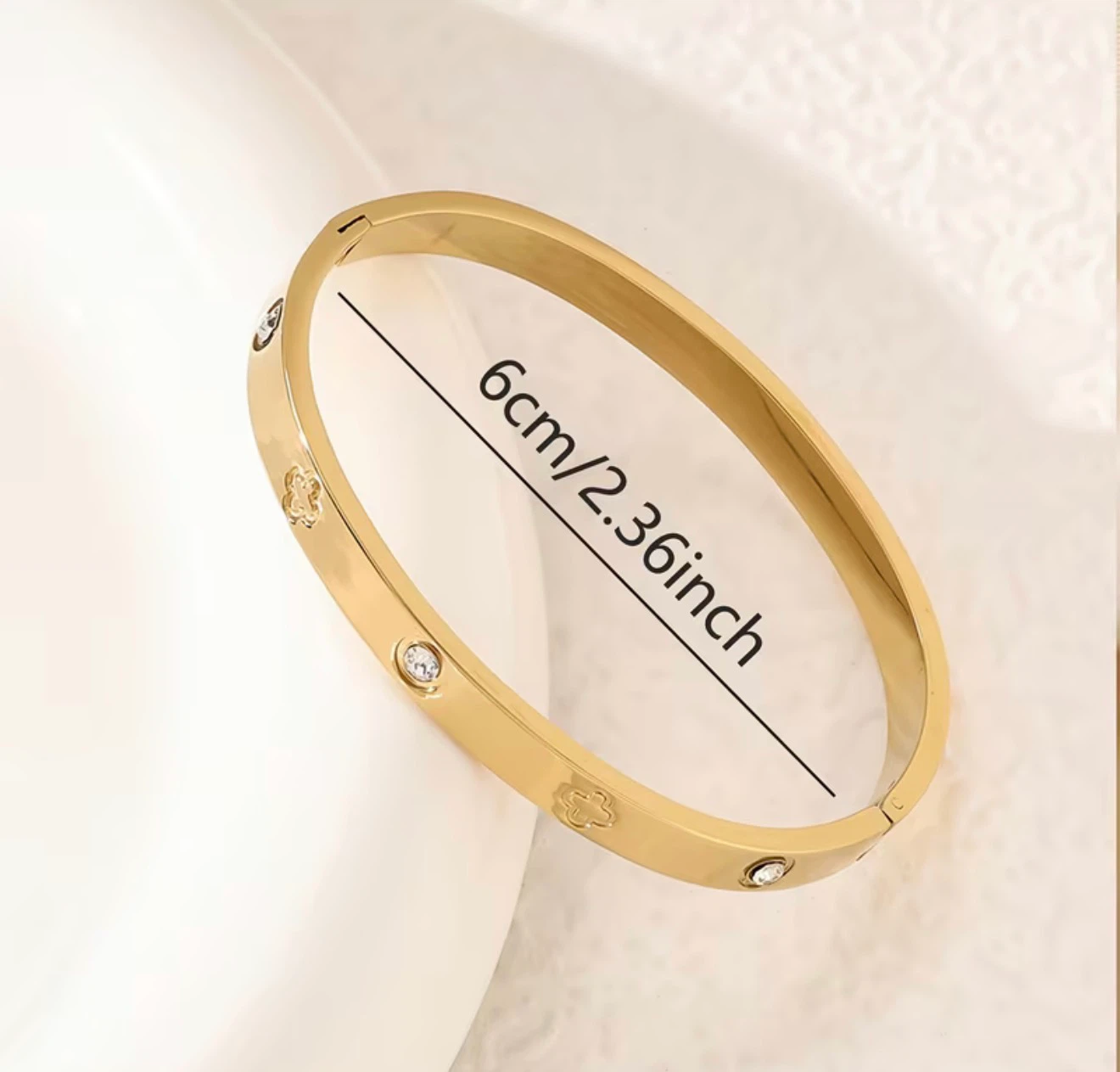 18K Gold Plated Bangle Bracelet - photo 2