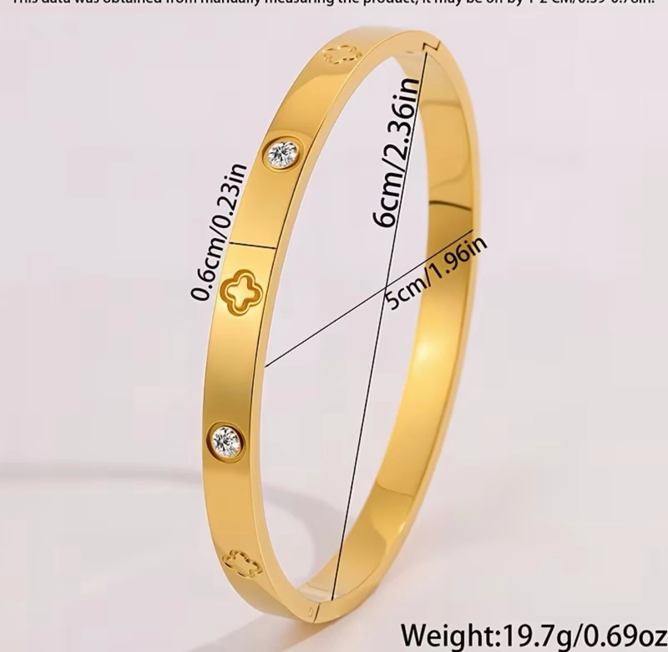 18K Gold Plated Bangle Bracelet - photo 3