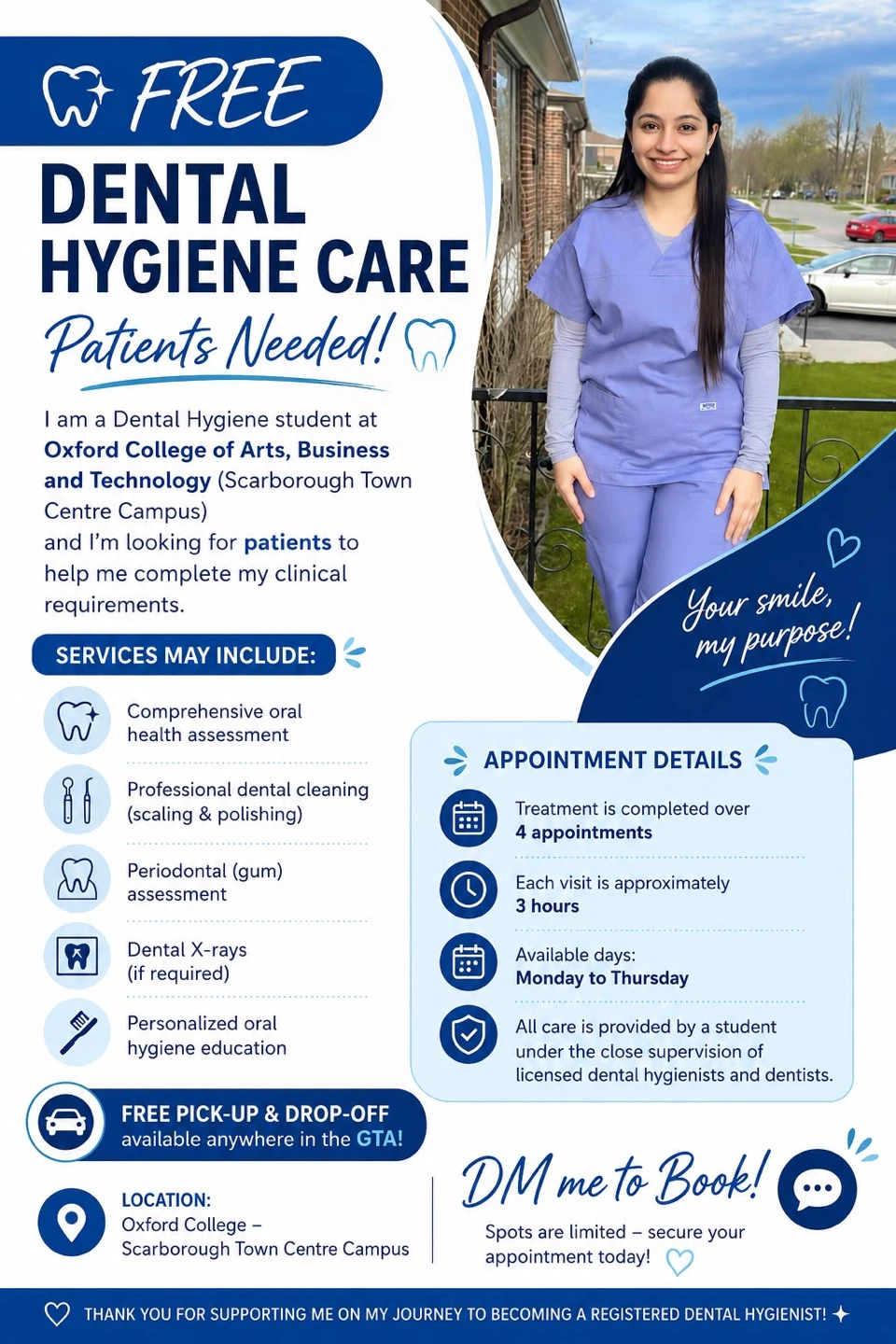 🦷 FREE Dental Hygiene Care – Now Accepting Patients! 🦷