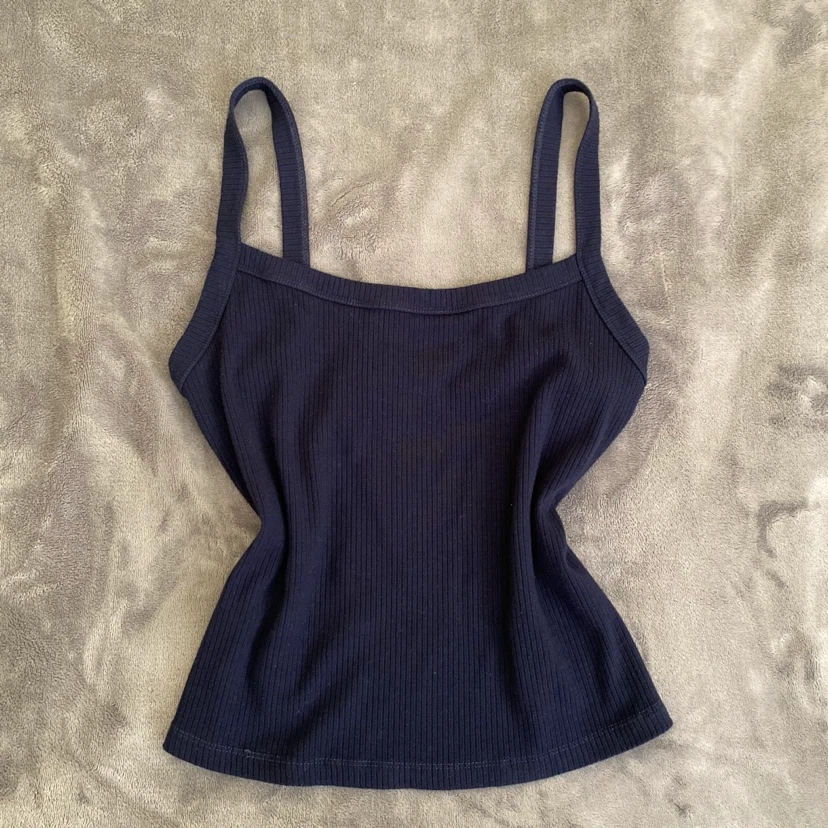 Garage Navy Blue Ribbed Tank Top - Size M
