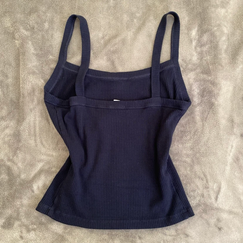 Garage Navy Blue Ribbed Tank Top - Size M - photo 2