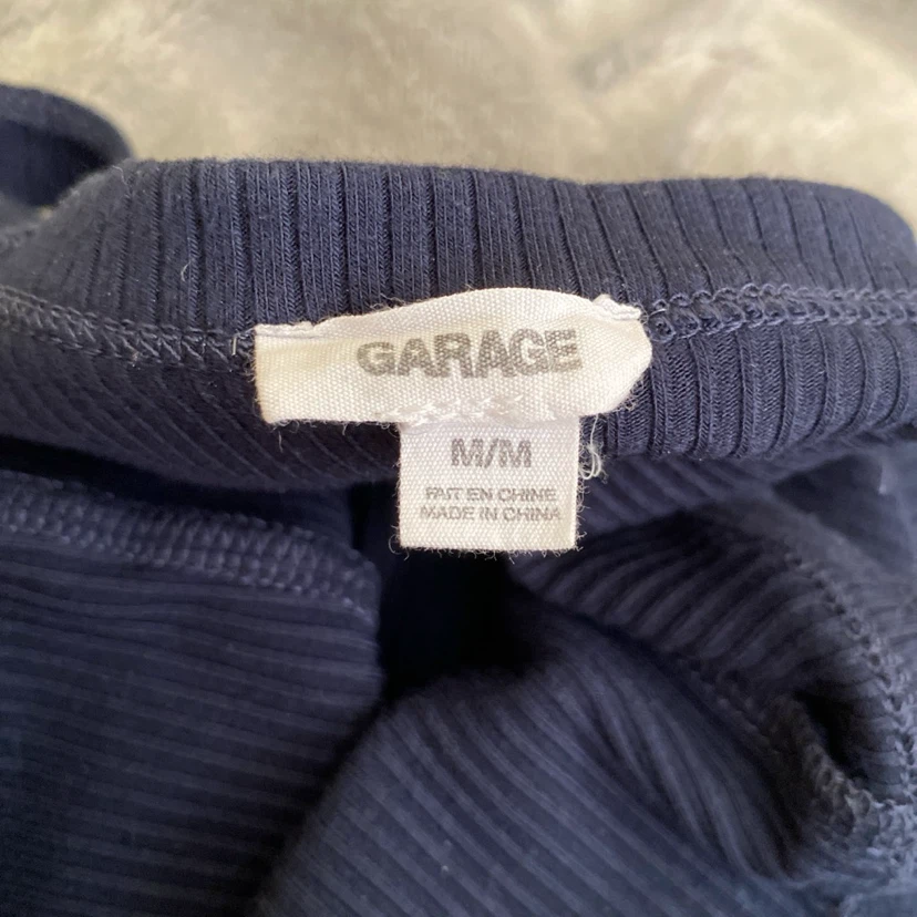 Garage Navy Blue Ribbed Tank Top - Size M - photo 3